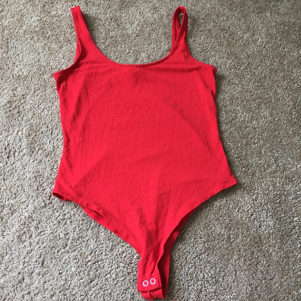 Red forever 21 bodysuit